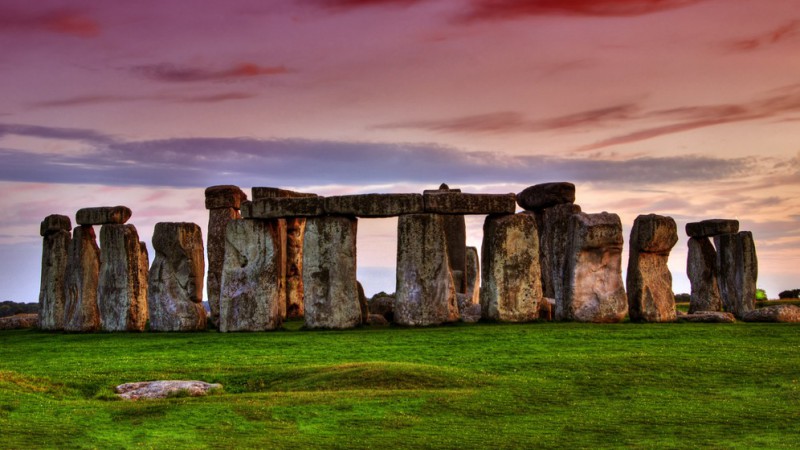 Sottobicchiere Stonehenge 9,5x9,5 Cm | Retro In Sughero | Regalo Unico Per Appassionati Di Storia